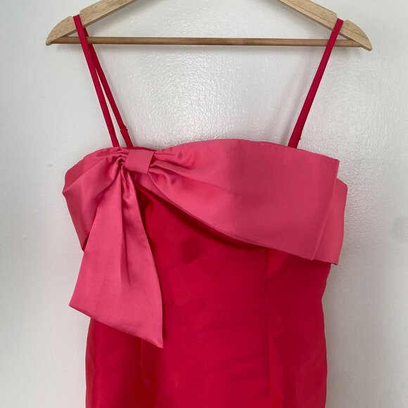 NWT Hutch Serena Bow A-Line Mini Dress Pink Red - Picture 2 of 11